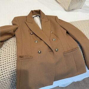 Zara camel blazer size medium worn once